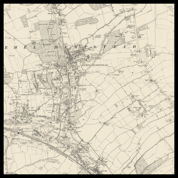 An old Ordnance Survey map of Hemel Hempstead