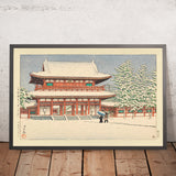 Schnee am Heian-Schrein, Kyoto von Hasui Kawase, 1935 