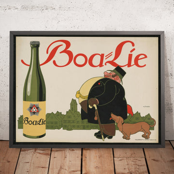 A framed image of Boa-Lie Vintage Drinks Advertising Poster by Julius Klinger, 1911