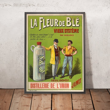 A framed image of La Fleur de Blé Vintage Advertising Poster, 1910
