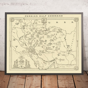 Vecchia mappa della Seconda Guerra Mondiale dell&