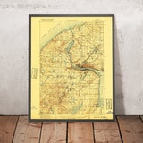 Old Map of Houghton, Michigan by USGS, 1915 – Hancock, Calumet & Lake Superior