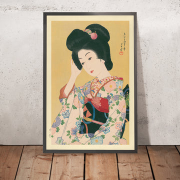 Gerahmtes Bild von Departing Spring (Yuku Haru), Japanerin von Hasui Kawase, 1935
