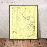 Old Map of Davis, California by USGS, 1907 – Woodland, Sacramento River & Putah Creek