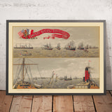 Paris Travel Poster: Compagnie Générale Transatlantique, 6 Rue Auber by F. Appel, 1890