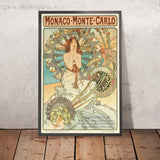 Monaco and Monte Carlo Travel Poster by Alphonse Mucha, 1897