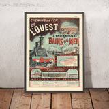 Normandy & Brittany Travel Poster: Chemins de Fer de l’Ouest – Excursions & Bains de Mer, 1880