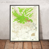 Old Map of Bisbee, Arizona by USGS, 1958 – Mule Mountains & Copper Queen Mine