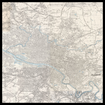 An old Ordnance Survey map of Glasgow
