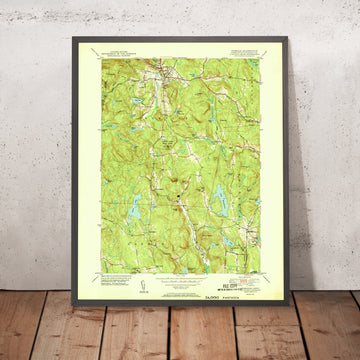 Old Map of Norfolk, Connecticut by USGS, 1951 – Goshen, Haystack Mountain & South Sandisfield