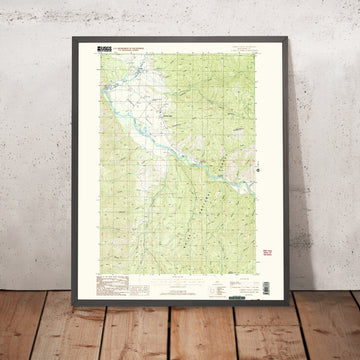 Map of Garden Valley, Idaho by USGS, 1988 – Crouch, Payette River & Boise National Forest