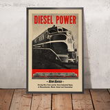 Póster de viaje de New Haven: Potencia diésel 