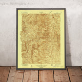 Old Map of Breckenridge, Colorado by USGS, 1938 – Quandary Peak, Blue River & Mount Lincoln