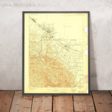 Old Map of Palo Alto, California by USGS, 1897 – Stanford University, Menlo Park & Los Altos Hills