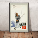 Norwegen Reiseplakat: Hagen – Ski von Einar Johnsen, 1934 