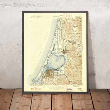 Old Map of Arcata, California by USGS, 1942 – Eureka, Humboldt Bay & Mad River