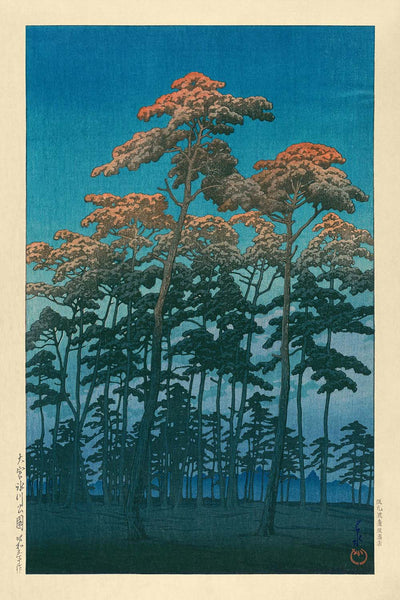 Hikawa Park at Omiya by Hasui Kawase, 1935