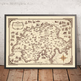 Old Pictorial Map of Switzerland by Chase, 1936: Zurich, Geneva, Bern, Basel, Swiss Alps