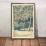 Estanque Senzoku En La Nieve de Hasui Kawase, 1935 