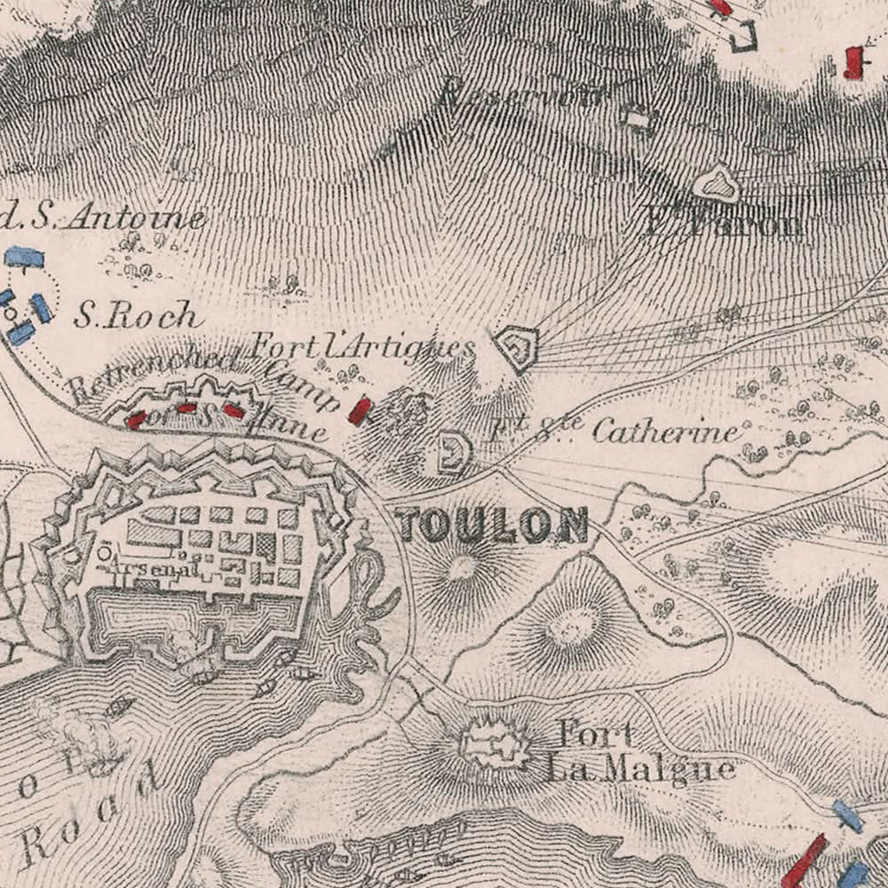 Sitio de Toulon, 19 de diciembre de 1793, por AK Johnston, 1793