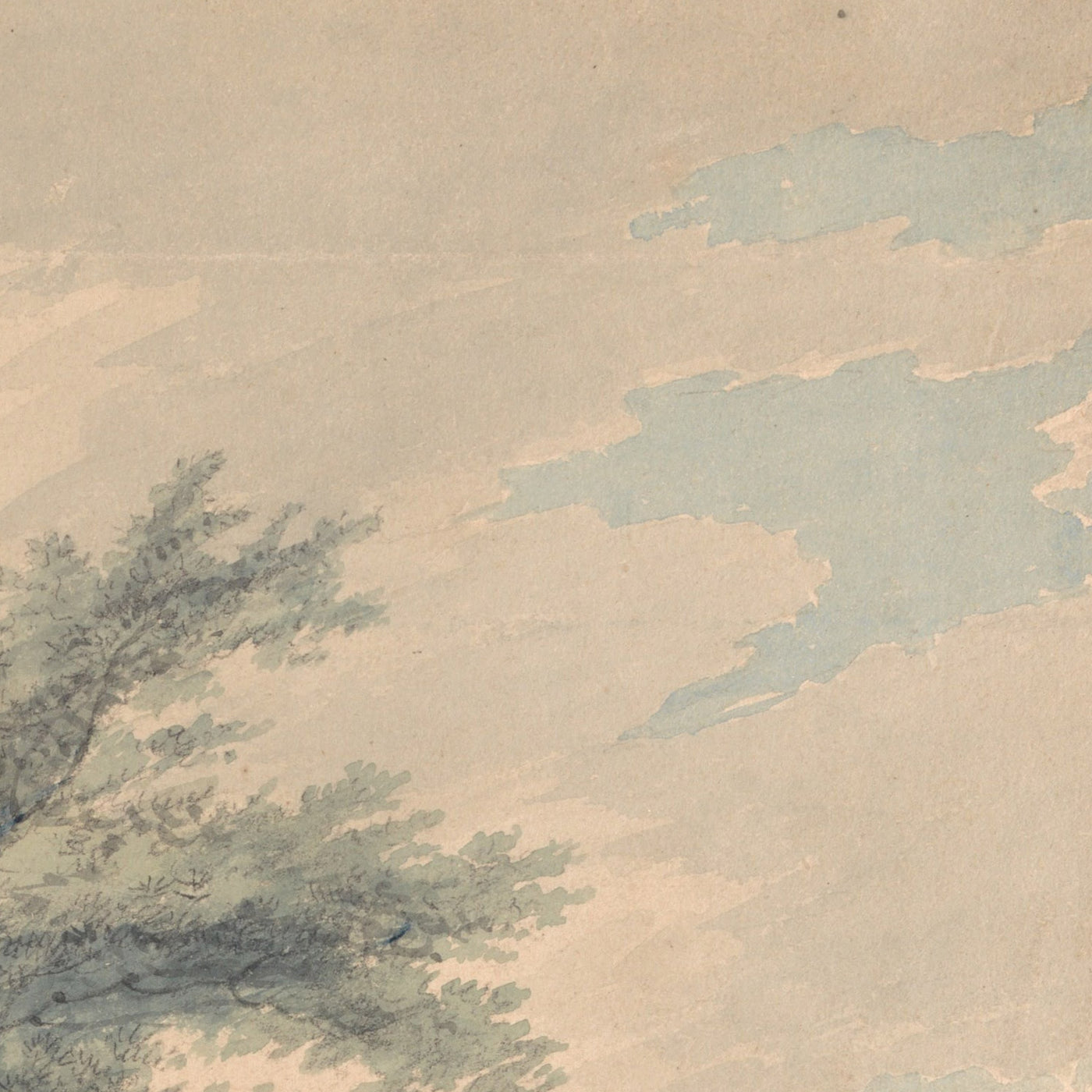 Landscape with Trees and Figures by Turner, 1796
