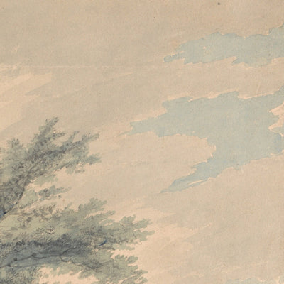 Landscape with Trees and Figures by Turner, 1796