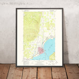 Old Map of Sandpoint, Idaho by USGS, 1968 – Lake Pend Oreille & Schweitzer Basin