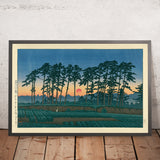 Tramonto a Ichinokura, Ikegami di Hasui Kawase, 1935 