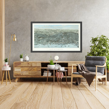 Old Bird’s Eye Map of Toronto by Wesbroom, 1886: Queen’s Park, Harbour, St. James Cathedral, University, Exhibition Grounds