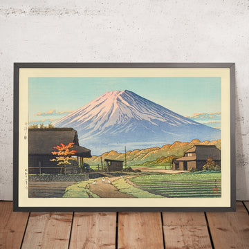 A framed image of Autumn in Funatsu by Hasui Kawase, 1935