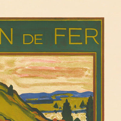 Swiss Jura Travel Poster: Chemin de fer – Saignelégier – La Chaux-de-Fonds by Charles l’Eplattenier, 1932