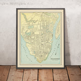 Old Map of Charleston, SC by Cram 1900: King & Meeting, Battery, Hampton Park, Citadel, Cooper River