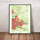 Old Map of Notre Dame, Indiana by USGS, 1958 – South Bend, Mishawaka & St. Joseph River