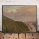 Valley from top of a high hill (Europe) by Frederic Edwin Church, 1860