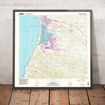 Map of Morro Bay, California by USGS, 1998 – Los Osos, Morro Rock & Estero Bay
