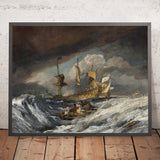 Boote, die Anker zu den niederländischen Kriegsschiffen transportieren, von Turner, 1804 