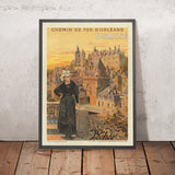 Affiche de voyage Loches : Chemin de Fer d’Orléans par Établissements Minot, 1906 