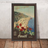 Affiche de voyage Amalfi : Amalfi – Naples par Mario Borgoni 