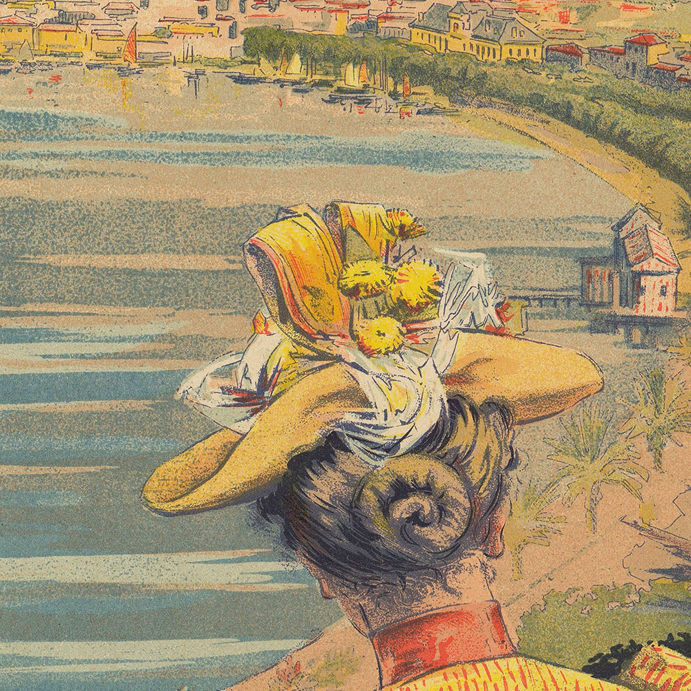 Cannes Travel Poster: L’hiver by Emmanuel Brun, 1892