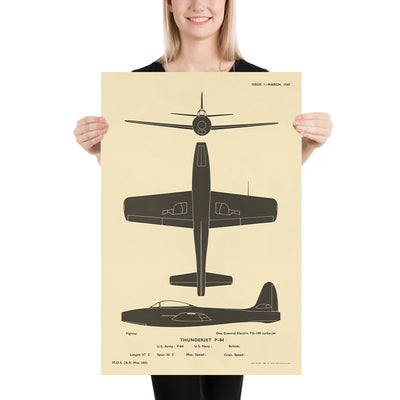 Thunderjet P-84: Cold War Aircraft Identification Chart, 1947