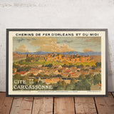 Carcassonne Travel Poster by Eugène Grasset, 1909