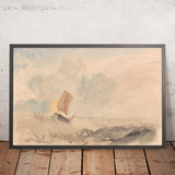 A Rough Sea with a Fishing Boat by Turner, 1820