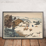 Kashiwabara no yuki (Snow at Kashiwabara) by Yoshida Hiroshi, 1927