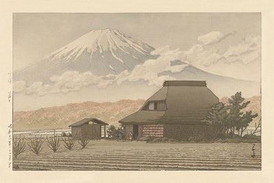 Mt Fuji from Narusawa Village by Hasui Kawase, 1936