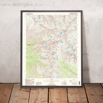 Map of Sequoia National Park, California by USGS, 1993 – Triple Divide Peak, Kings Canyon & High Sierra Trail