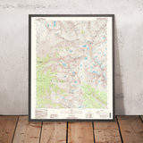 Map of Sequoia National Park, California by USGS, 1993 – Triple Divide Peak, Kings Canyon & High Sierra Trail