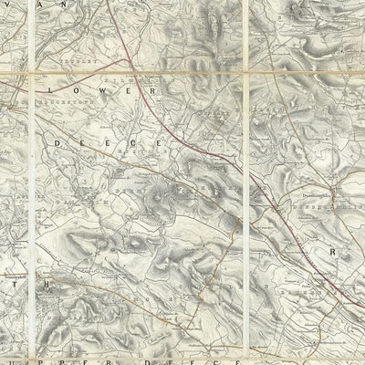 Ancienne carte de Dublin, 1868 : Phoenix Park, Drumcondra, châteaux, rivières, Meath