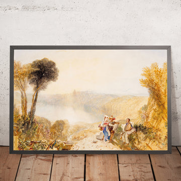 Ein gerahmtes Bild des Lago Albano, Italien, von Turner, 1794