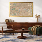 Victorian-Style Monopoly Map of London, 2026: Oxford St, Regent St, Piccadilly, Monopoly Board Motif