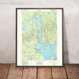 Map of Southwest Harbor, Maine by USGS, 1983 – Acadia National Park, Northeast Harbor & Mount Desert Island